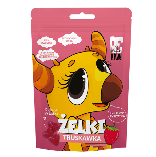 BeRaw Kids Żelki bez dodatku cukru Truskawka i Jabłko 35 g