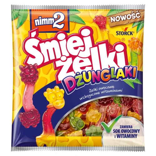Nimm2 Śmiejżelki Dżunglaki Żelki owocowe wzbogacone witaminami 90 g 7200013b741220b8de2454cec5f67e7d
