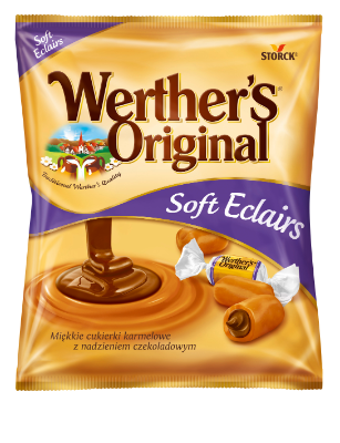 Werther's Original Soft Eclairs Cukierki z nadzieniem czekoladowym 70 g 79f518027a6a1d2ed6f7c3ba3c5964fc