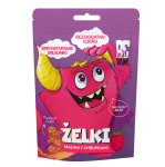 BeRaw Kids Żelki bez dodatku cukru Malina z chrupkami 35 g
