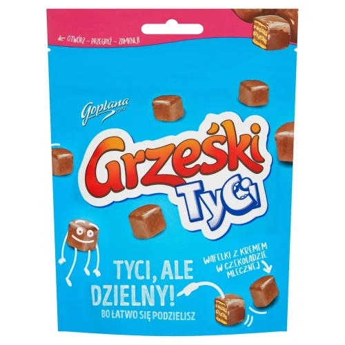 Grześki Tyci Wafelki z kremem w czekoladzie mlecznej 120 g b199cac5ee10a56c533259a357808d66