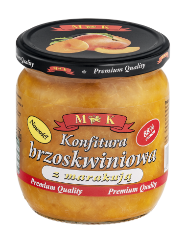 MK Konfitura brzoskwiniowa z marakują 446 g 6ce07194ffa682812226a397caa6eedf