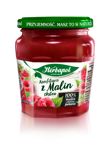 Herbapol Konfitura z malin extra niskosłodzona 240 g