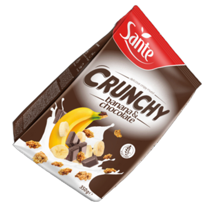 Sante Crunchy bananowe z czekoladą 350 g Sante Crunchy bananowe z czekoladą 350 g