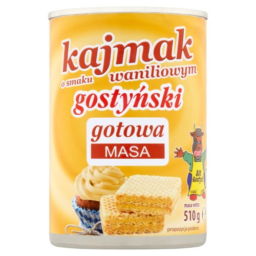 SM Gostyń Kajmak o smaku waniliowym Masa gotowa 510 g 271b65d17c5458c3238cfd9c7f8cc532