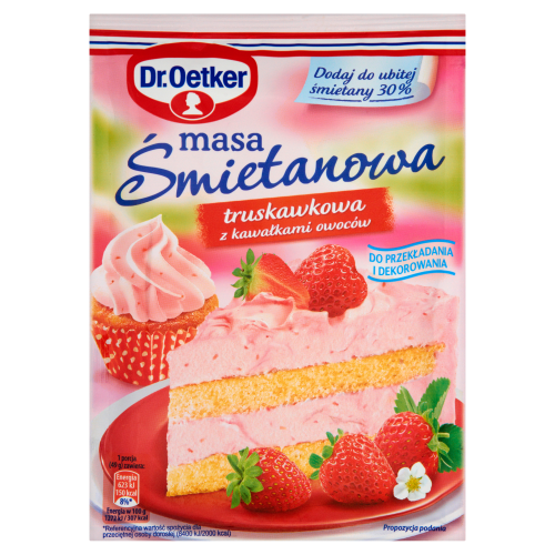 Dr. Oetker Masa Śmietanowa Truskawkowa 89 g