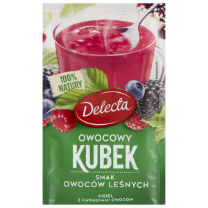 Delecta Owocowy kubek Kisiel o smaku owoców leśnych 30 g