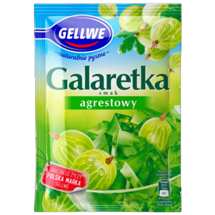 Gellwe Galaretka smak agrestowy 72 g Gellwe Galaretka smak agrestowy 72 g