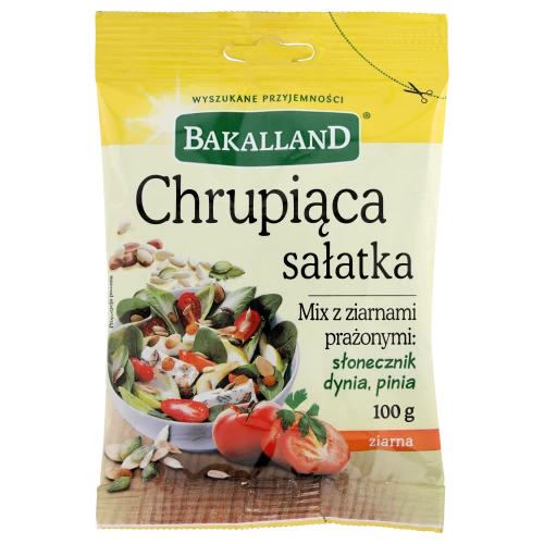 Bakalland Chrupiąca sałatka Prażony mix słonecznik dynia pinia 100 g