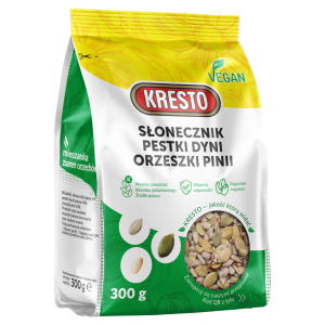 KRESTO Mieszanka ziaren i orzechów słonecznik pestki dyni orzeszki pinii 300 g