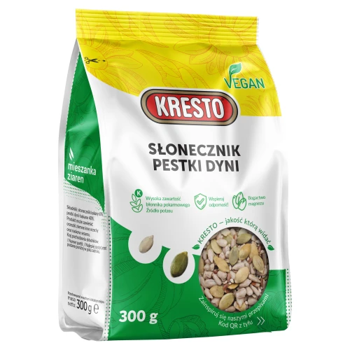 KRESTO Mieszanka ziaren słonecznik pestki dyni 300 g 5597214a5d923df4ffc645d4a4268291