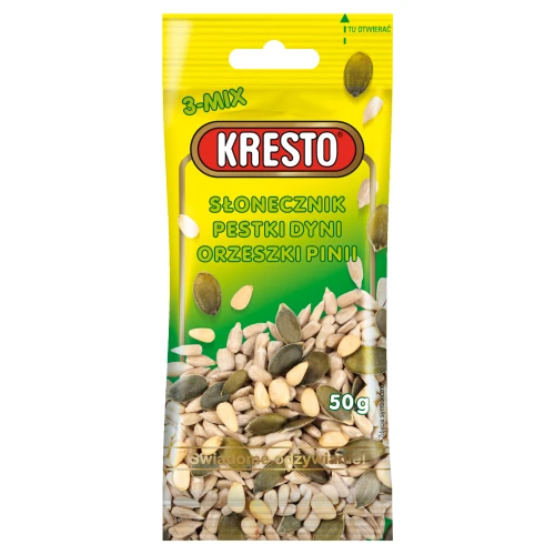 KRESTO Słonecznik pestki dyni orzeszki pinii 50 g 07ac04357afb8addf394d72c11ba348e