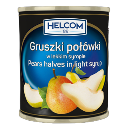 Helcom Gruszki połówki w lekkim syropie 820 g Helcom Gruszki połówki w lekkim syropie 820g