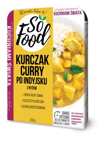 So Food Kurczak curry po indyjsku z ryżem 330 g So Food Kurczak curry po indyjsku z ryżem 330 g