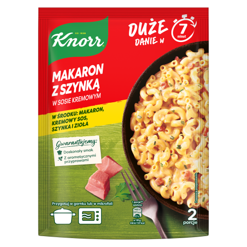 Knorr Makaron z szynką w sosie kremowym 156 g Knorr Makaron z szynką w sosie kremowym 156 g
