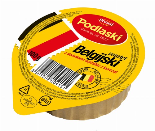 Podlaski Drosed Kanapki Świata Belgijski pasztet kremowy 100 g 6a47018b88cd1bb1f6fba46a84dd3a88