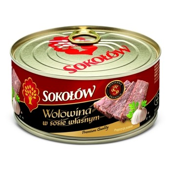 Sokołów Wołowina w sosie własnym premium 300 g Sokołów Wołowina w sosie własnym premium 300 g