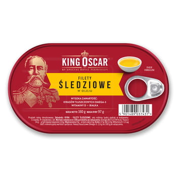 Filety Śledziowe W Oleju 160 g King Oscar fad5048b2bacbd6d93b1b247dfba67c4