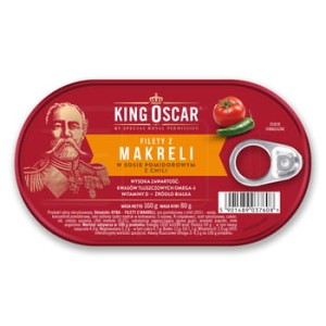 Filety Z Makreli W Sosie Pomidorowym Z Chili 160 g King Oscar
