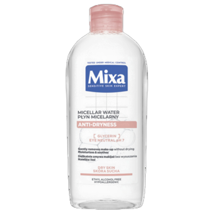 Płyn micelarny Mixa przeciw przesuszaniu 400 ml Płyn micelarny Mixa przeciw przesuszaniu 400ml