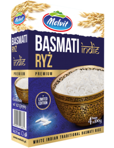 Melvit Ryż Basmati Indie 400 g 6f56c6b20894a8cffe497cf9fcc68976