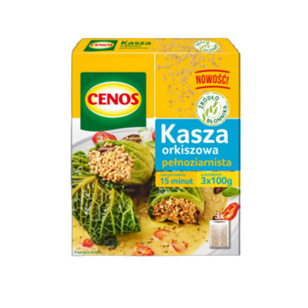 Cenos Kasza orkiszowa pełnoziarnista 300 g 3 torebki Cenos Kasza orkiszowa pełnoziarnista 300 g 3 torebki
