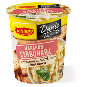 Winiary Makaron Carbonara z wędzonym boczkiem i śmietanką 50 g dbb404f2bac68294e9dbaf32575866dd
