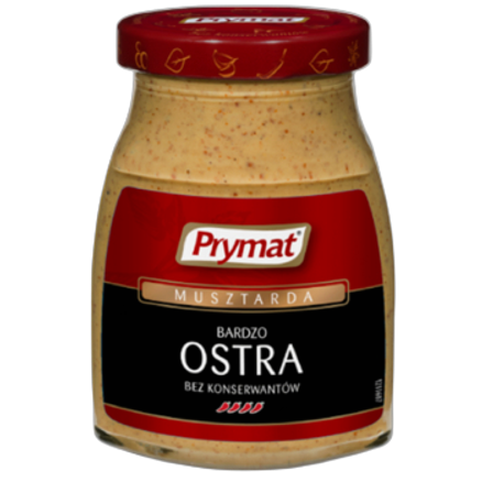 Prymat Musztarda bardzo ostra 180 g Prymat Musztarda bardzo ostra 180 g