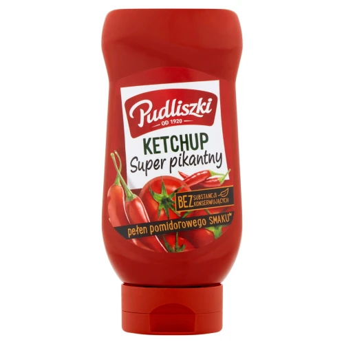 Pudliszki Ketchup superpikantny 480 g 886fcafc8548f1509df75bbf92de3e08