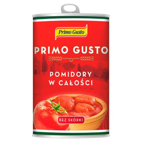 Melissa Primo Gusto Tomatera Pomidory bez skórki całe w puszce 400 g 50f8a0cae3273a0e56f05e627c20c255