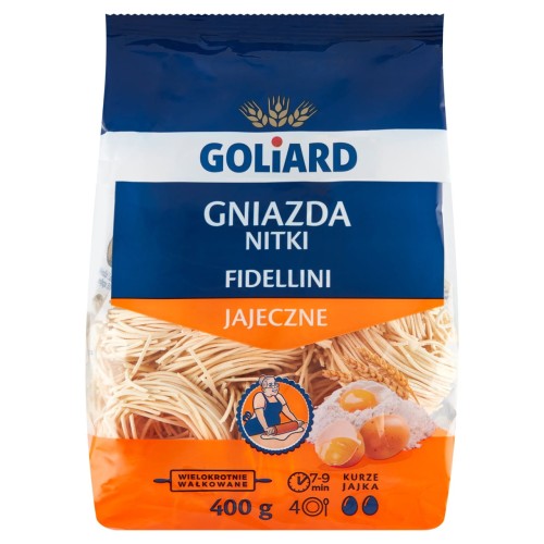 Goliard Makaron wałkowany gniazda nitki 400 g f07c8d5cfcab1089ed7773a520d0100f
