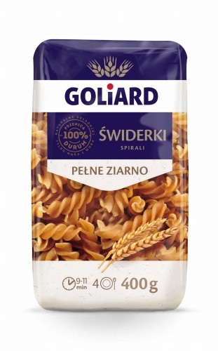 Goliard makaron pełne ziarno świder 400 g 8657bec2be57b72ef72dc7715578c3a7