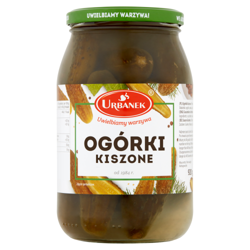 Urbanek Ogórki kiszone Pasteryzowane 920 g d1f4abf809d833d875c2cb224fcfe392