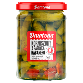 Dawtona Korniszony z papryką habanero 520 g aa7e3530708efe3d4dea7350ea5b3b93