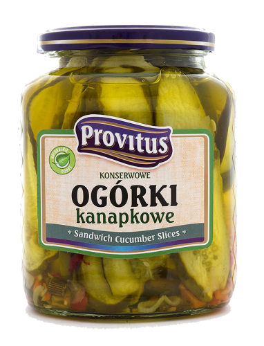 Provitus Ogórki Kanapkowe 680 g 7ac4fdec37c1eea3d0b132fe08b6d985