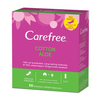 Wkładki higieniczne Carefree Cotton Aloe 56szt. 32.jpg