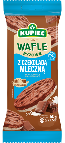 Kupiec Wafle Ryżowe W Czekoladzie Mlecznej 60 g