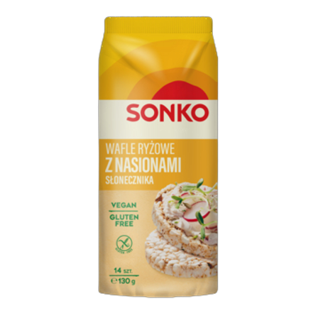 Sonko Wafle Ryżowe Ze Słonecznikiem 130 g Sonko Wafle Ryżowe Ze Słonecznikiem 130 g
