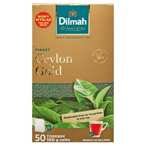 Dilmah Ceylon Gold Herbata czarna klasyczna 100 g 50 torebek a383c0c5aaf7338d6bf104adc0167531