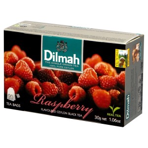 Dilmah Cejlońska czarna herbata z aromatem maliny 30 g 20 torebek