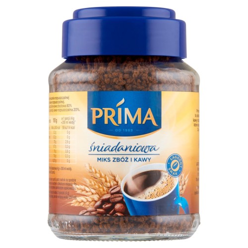 Café Prima Śniadaniowa Rozpu. mieszanka kawy zbożowej i kawy 100 g 8e7620810947c2aed0b24beabea92349