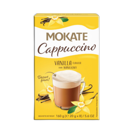 Mokate Cappuccino smak waniliowy 160 g 8 x 20 g Mokate Cappuccino smak waniliowy 160 g 8 x 20 g