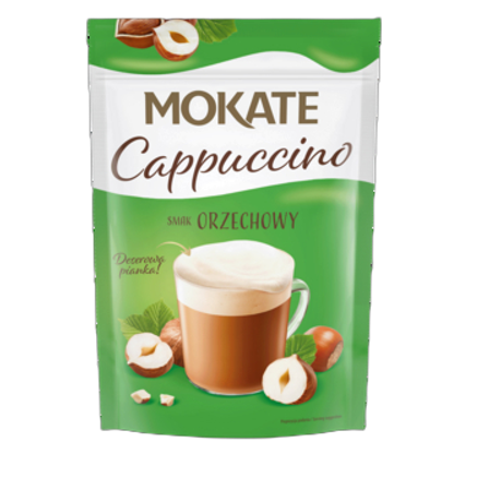 Mokate Caffetteria Cappuccino o smaku orzechowym 110 g Mokate Caffetteria Cappuccino o smaku orzechowym 110 g