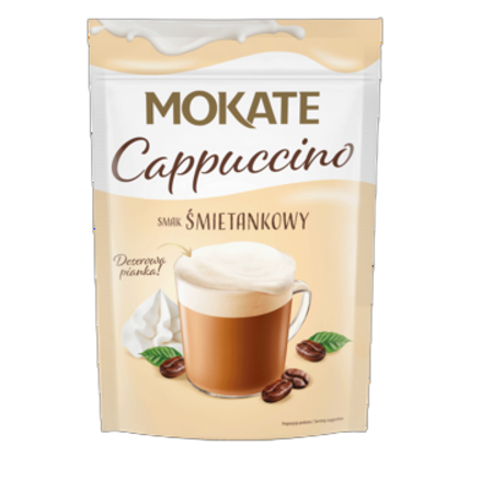Mokate Caffetteria Cappuccino o smaku śmietankowym 110 g Mokate Caffetteria Cappuccino o smaku śmietankowym 110 g