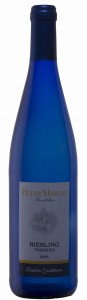 'Peter Mertes Riesling wytrawny niebieska butelka wino białe 750 ml