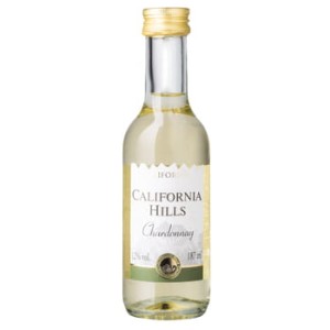 'California Hills Chardonnay wino białe, półwytrawne 187 ml