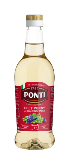 Ponti Ocet winny z białego wina 500 ml 6367bd584cf27bab3d805a49b3dee828
