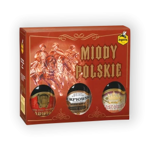 'Apis zestaw Miody Polskie 3 X 250 ml , alk. 13-16%