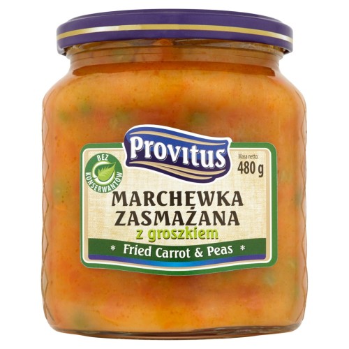 Provitus Marchewka z groszkiem 480 g d1cfe0a07459cff74efd696aba4521d4