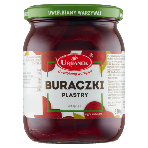 Urbanek Buraczki konserwowe plastry 530 g 9a3b217a7191e3afcd138a0159da06ab